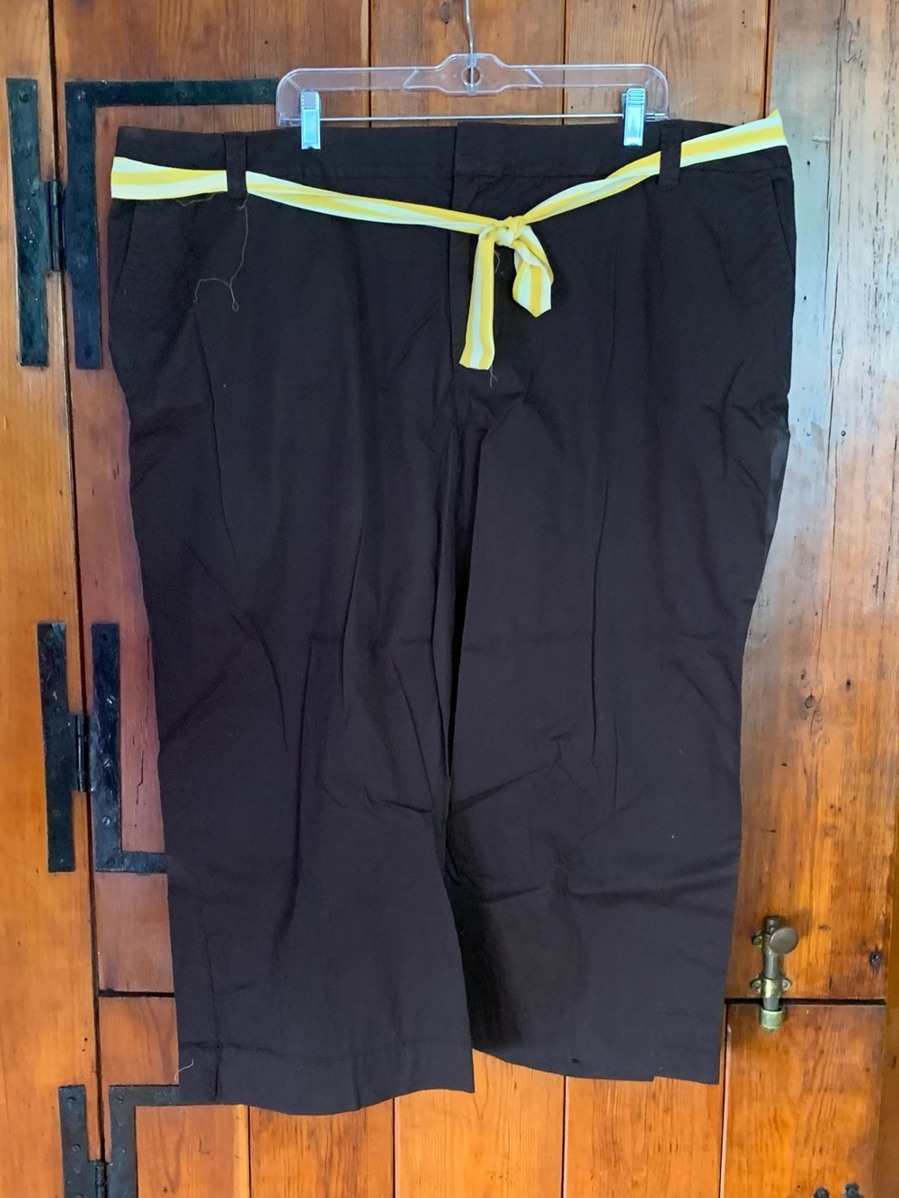 Merona Brown Waistband Detail Capri Pants